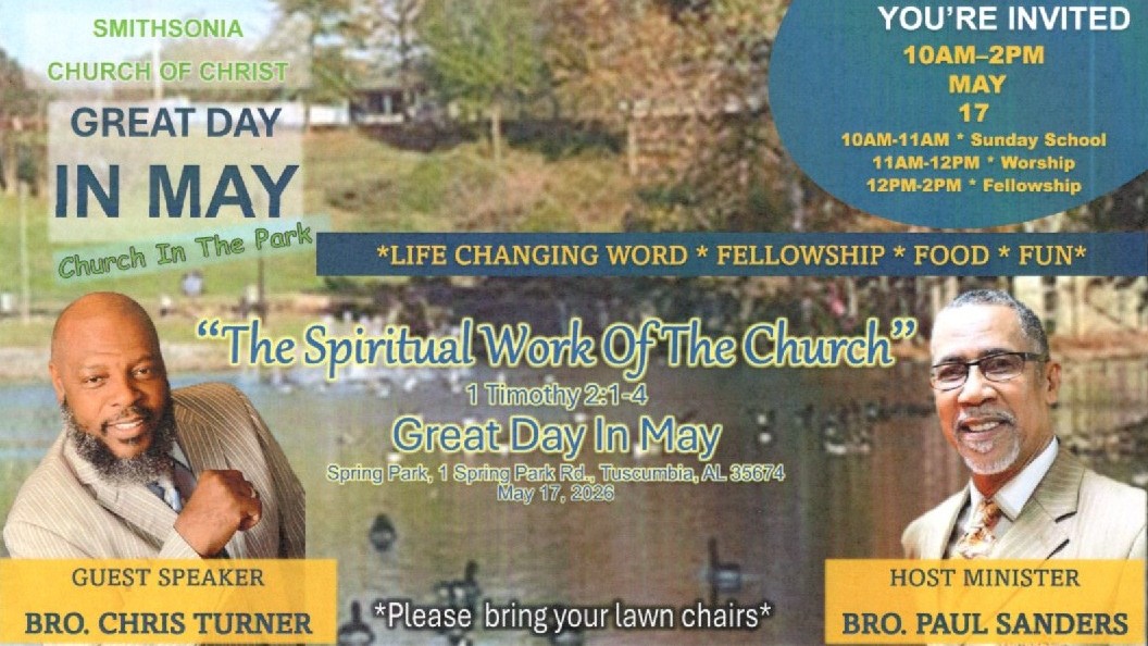 Smithsonia Church of Christ – Great Day in May