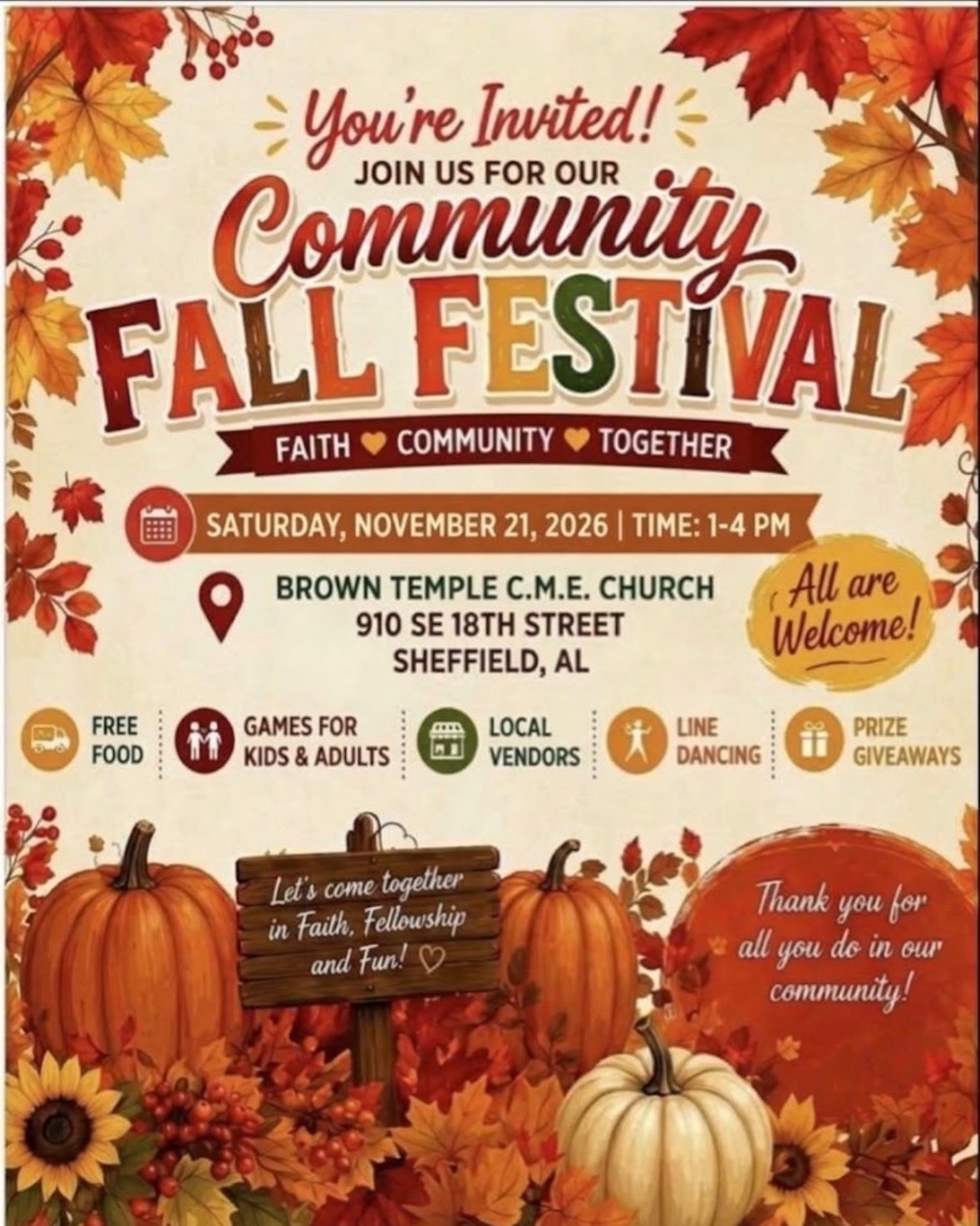 Brown Temple CME Church Community Fall Festival